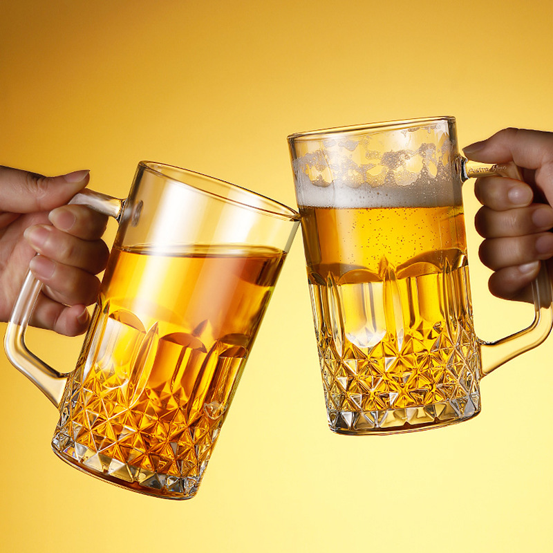 Craft Beer & Wine U- - 600ml/1000ml Beer Glass with Handle Classic