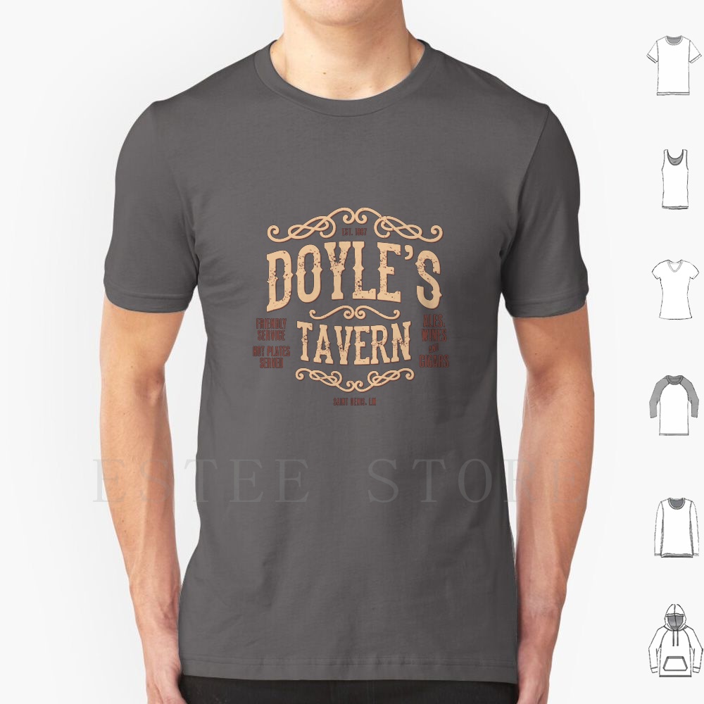 Wine Beer Pub - Doyle's Tavern T Shirt Print Cotton