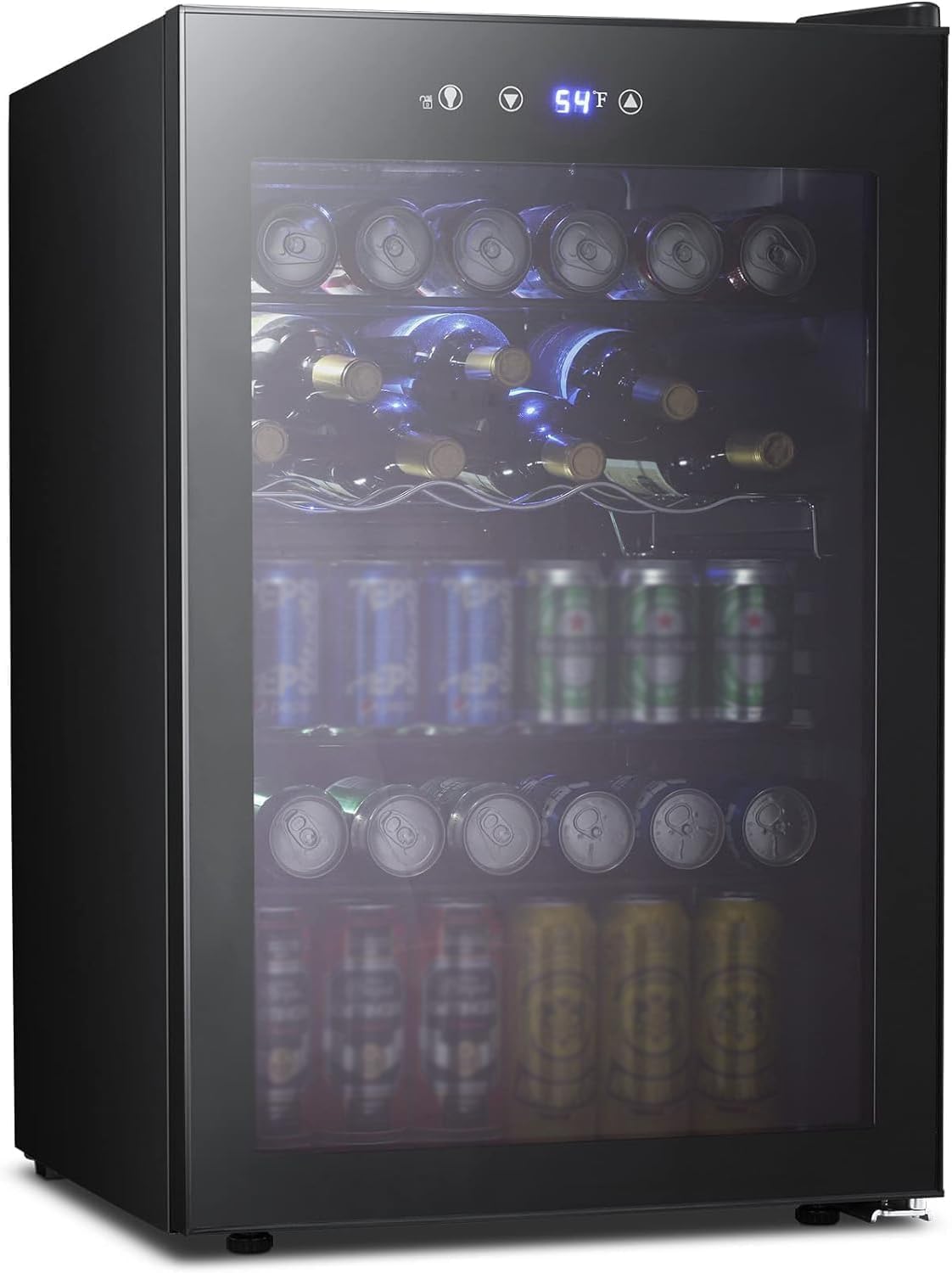 Wine Beer Cooler Fridge - 4.5 Cu.ft Beverage Cooler, 145 Can