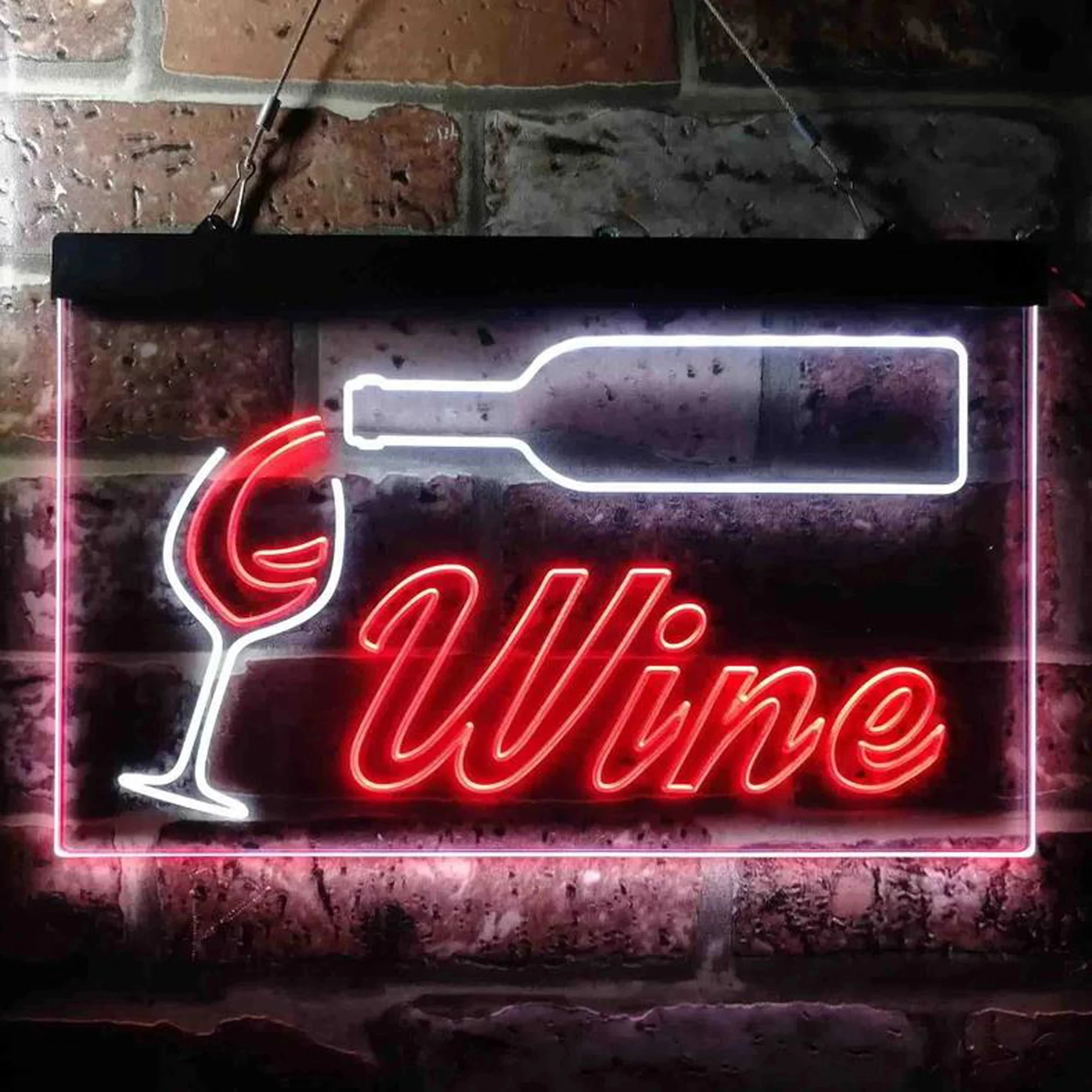 Wine Beer Pub - Dual Color LED Neon Wine Bar