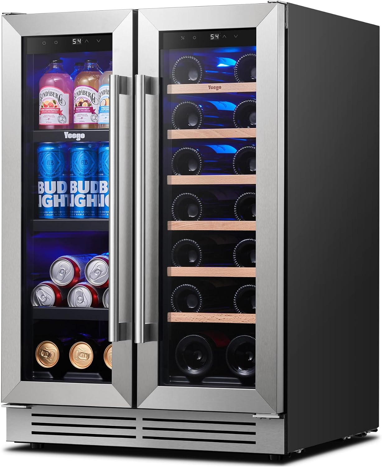 Yeego 24 Inch Wine and Beverag - Wine Beer Cooler Fridge recension och pris