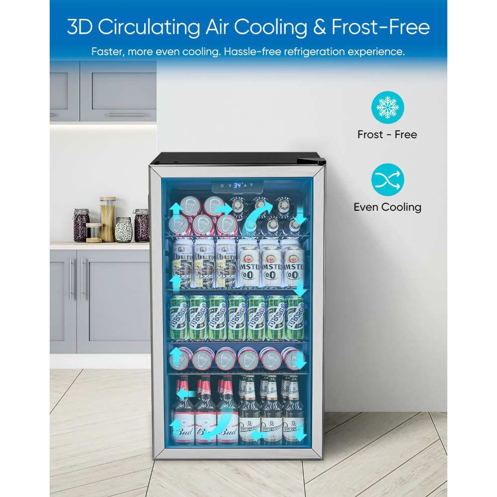 Beverage Refrigerator Cooler - - Wine Beer Cooler Fridge recension och pris