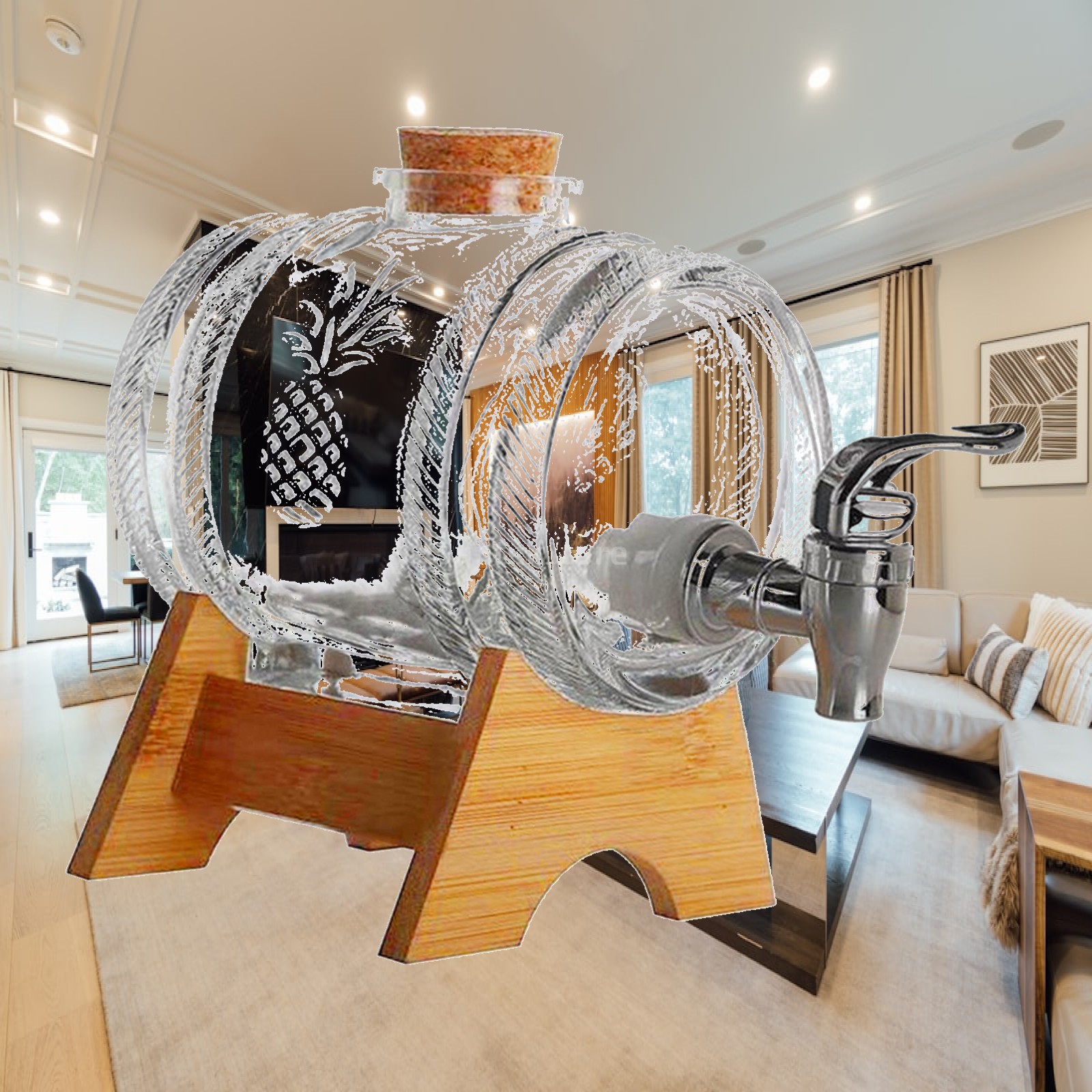 Premium Glass Barrel Dispenser - Wine Beer Spirit recension och pris