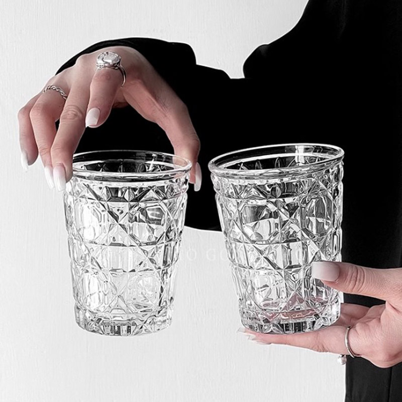 2pcs 310ml Vintage Diamond Pat - Wine In Beer Glass recension och pris