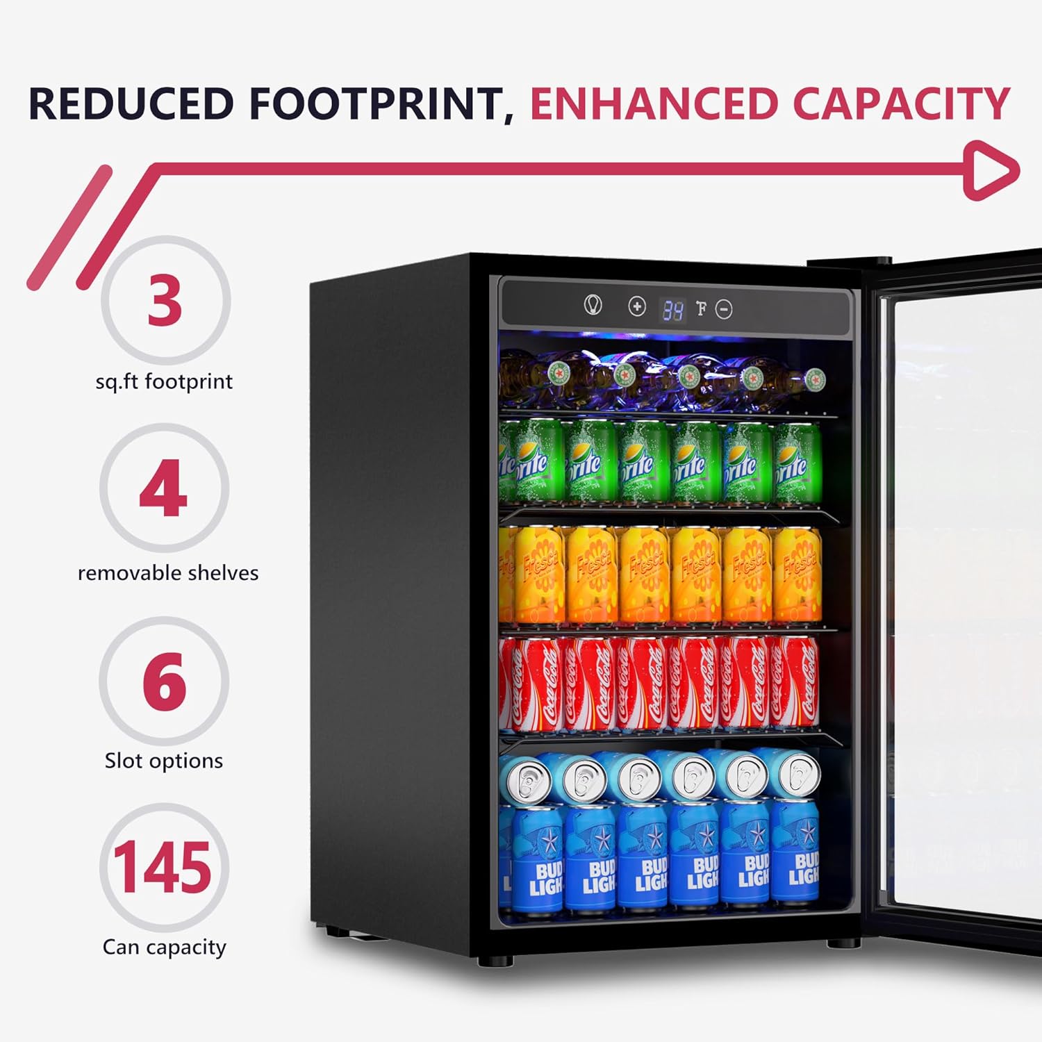 4.5 Cu.ft Beverage Refrigerato - Wine Beer Cooler Fridge recension och pris