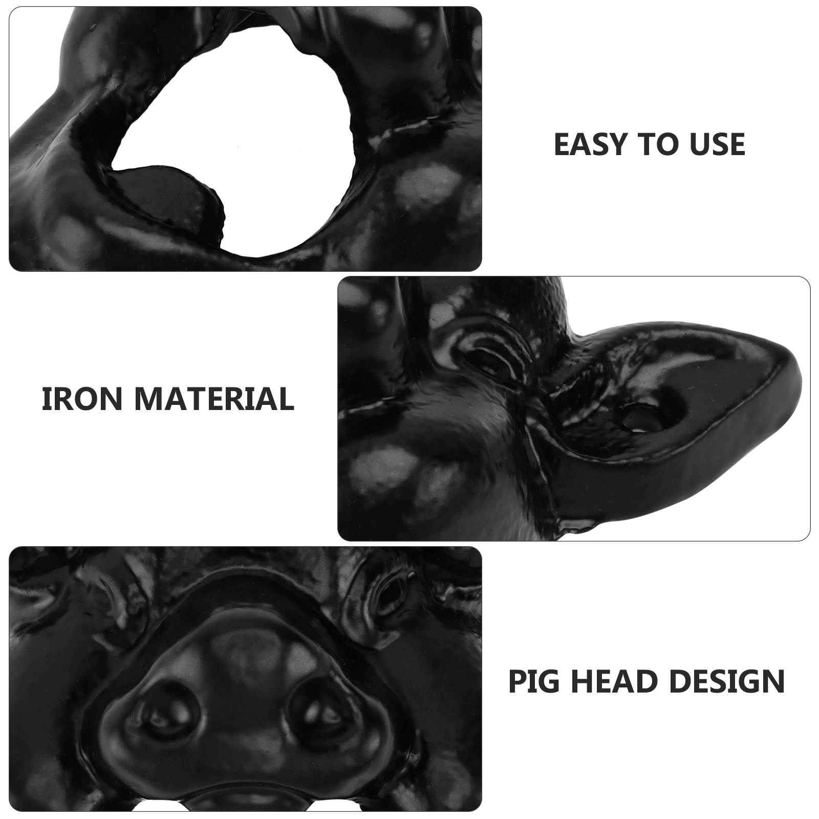 1Pcs Pig Head Wall-Mounted Iro - Wine Beer Pub recension och pris