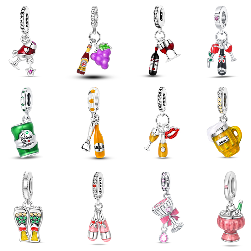 Fashion 925 Sterling Silver Re - Wine Beer Red recension och pris