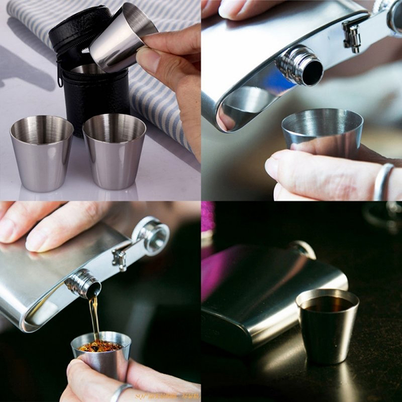4/6Pcs Stainless Steel Cups Mi - Wine Beer Glass Set recension och pris