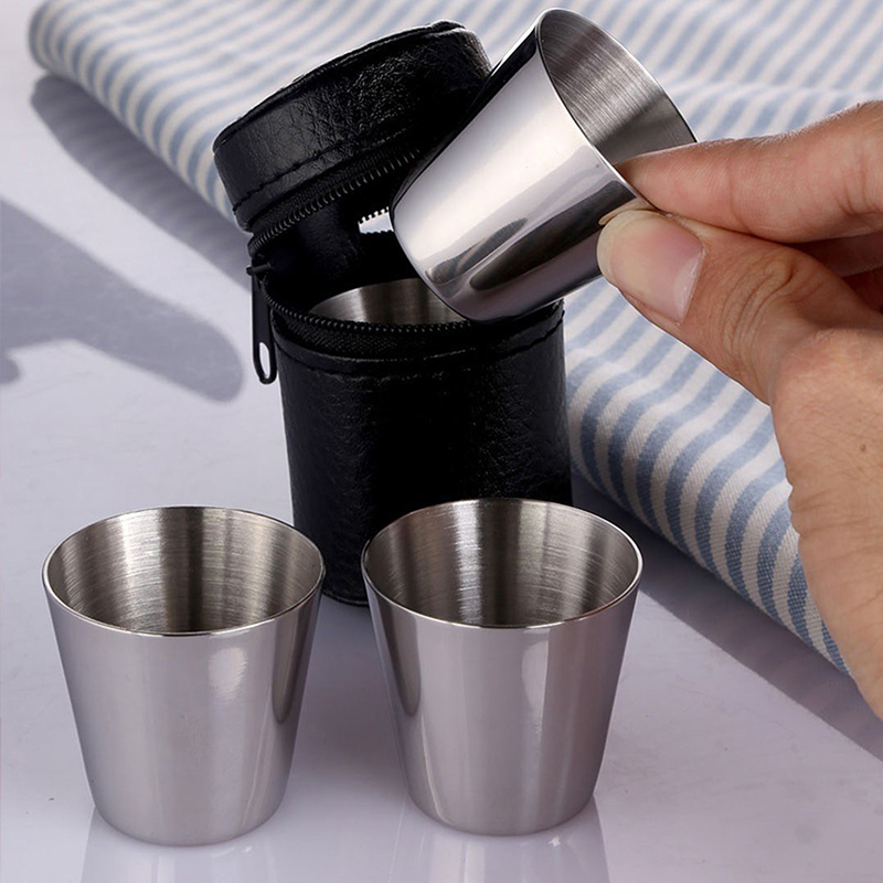 4/6Pcs Stainless Steel Cups Mi - Wine Beer Glass Set recension och pris
