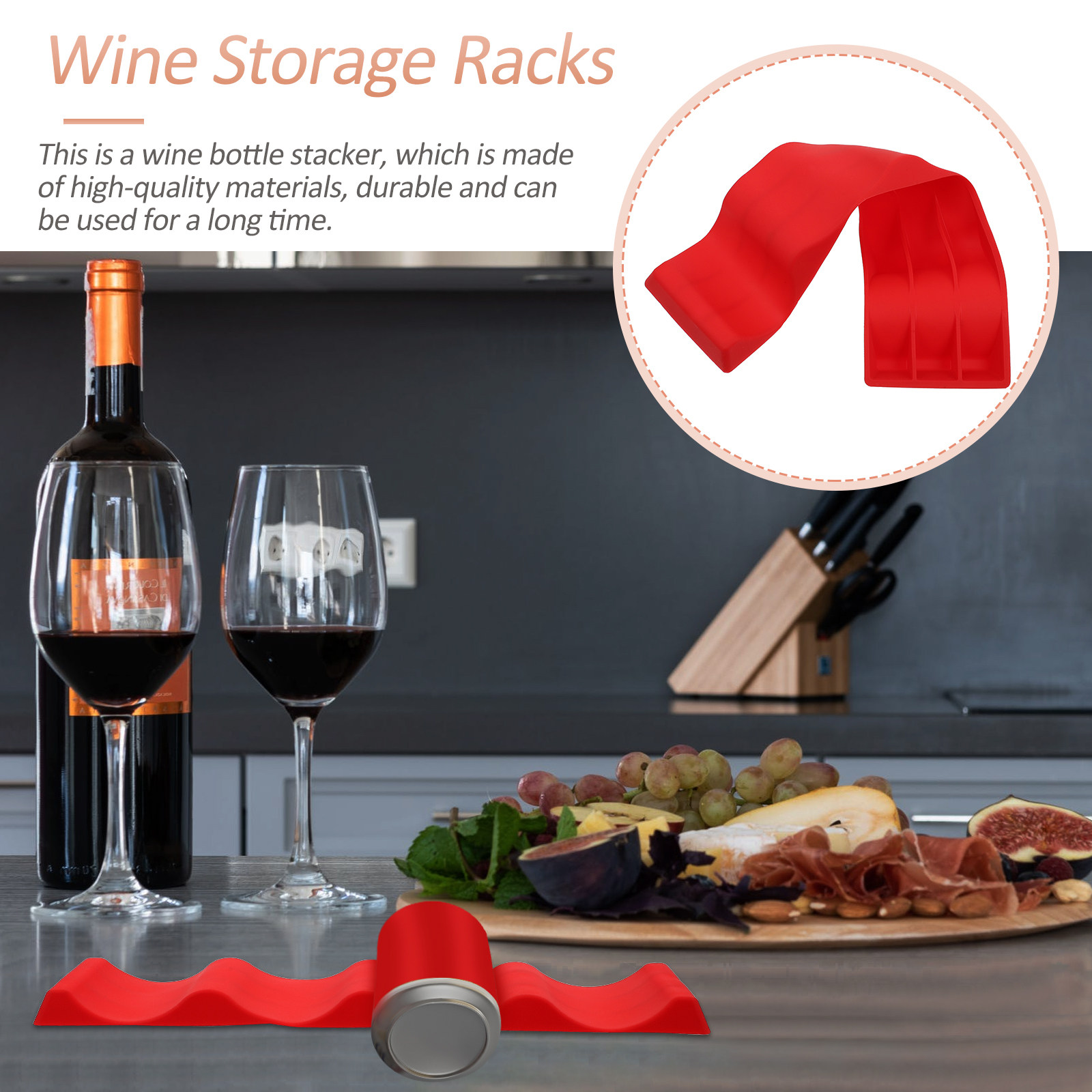 1Pcs Foldable Silicone Wine Bo - Wine Beer Red recension och pris