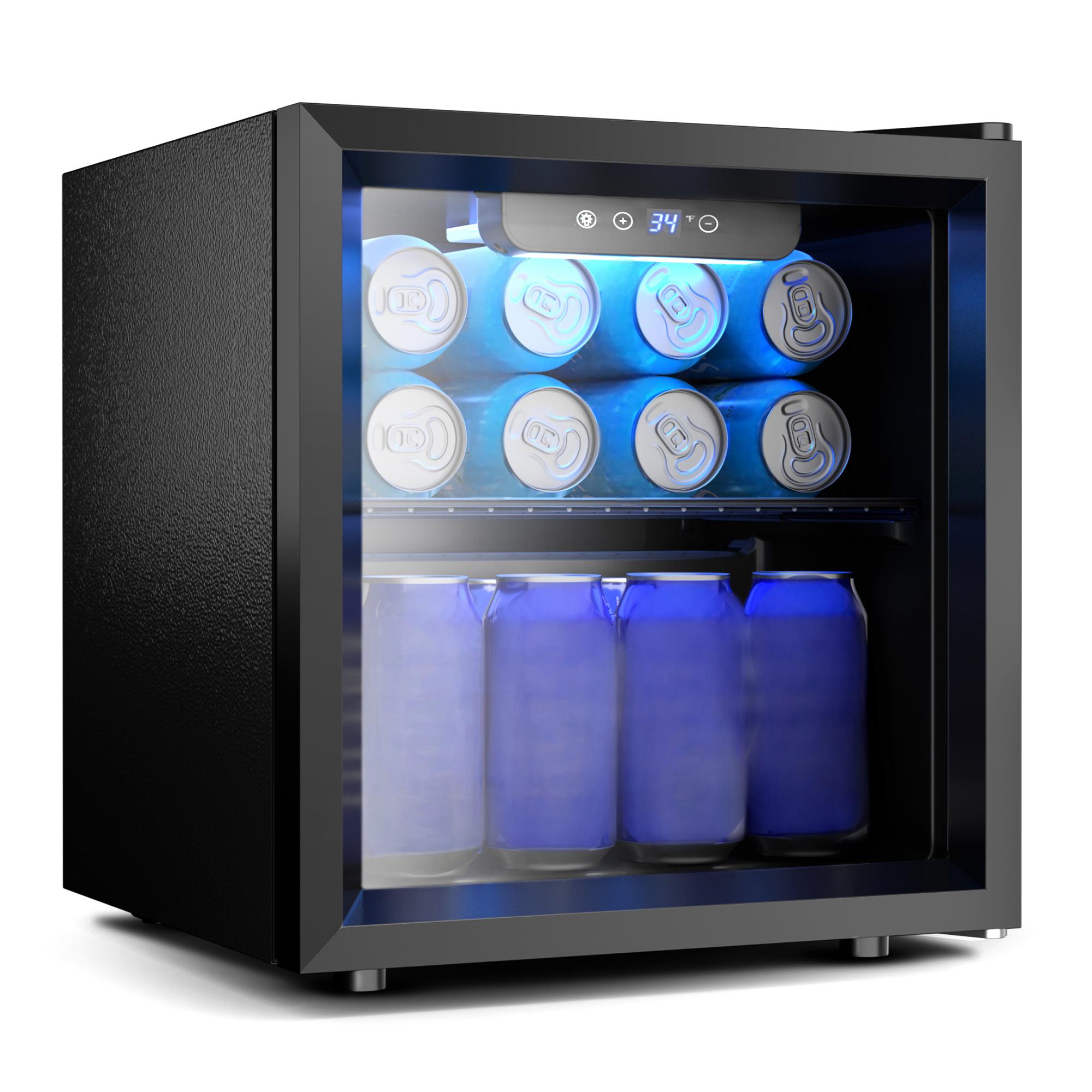 EKOJUCE Glass Door Mini Fridge - Wine Beer Cooler Fridge recension och pris