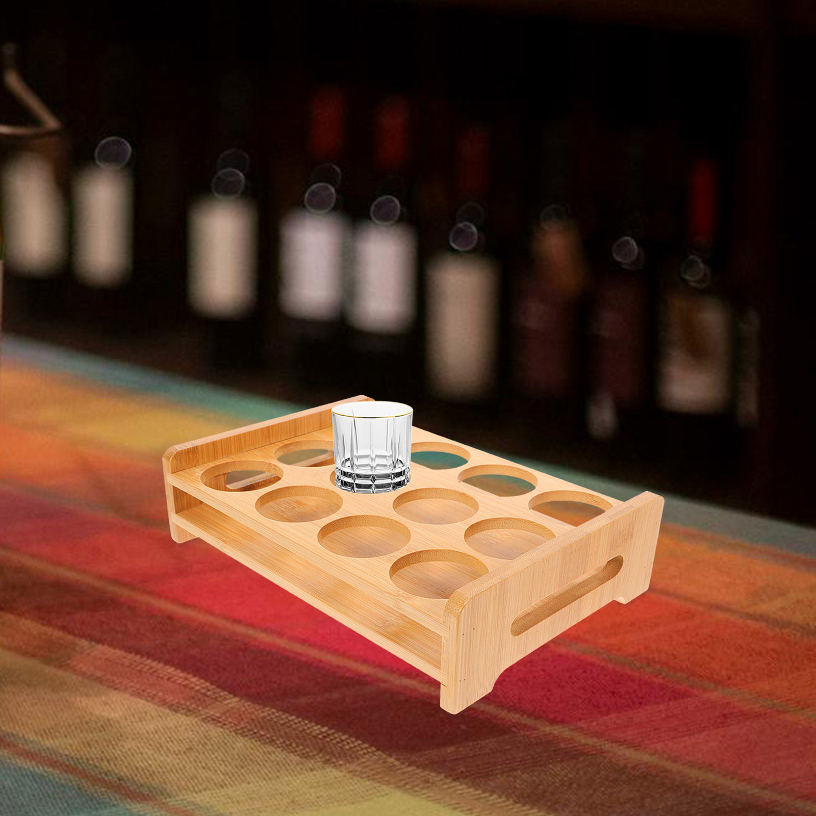 Bamboo Shot Glasses Holder Dis - Wine In Beer Glass recension och pris