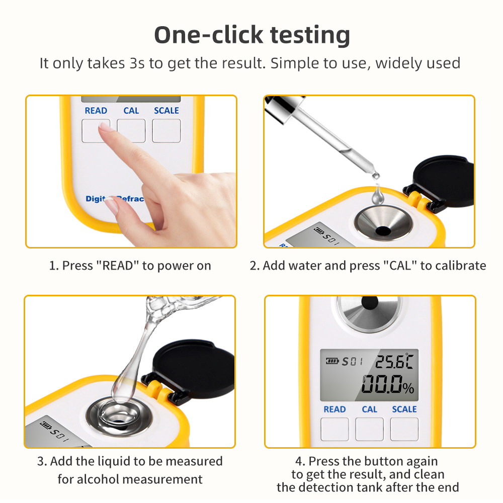 Digital Alcohol Refractometer  - Wine Beer Spirit recension och pris
