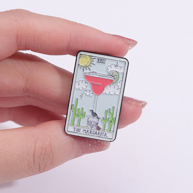 Food Tarot Enamel Pins Coffee  - Wine Beer Pizza recension och pris
