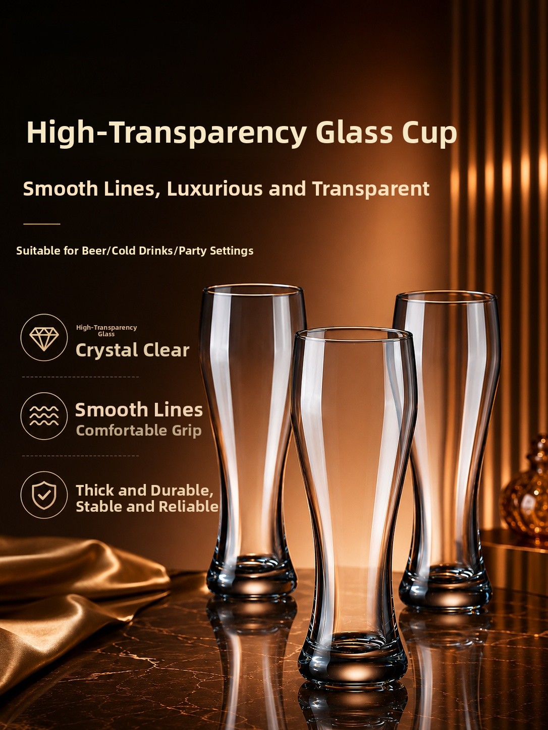 Large Capacity Beer Glass Crys - Craft Beer & Wine U- recension och pris