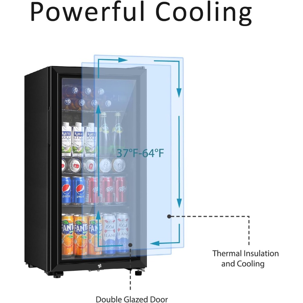 Beverage Refrigerator, Three P - Wine Beer Cooler Fridge recension och pris