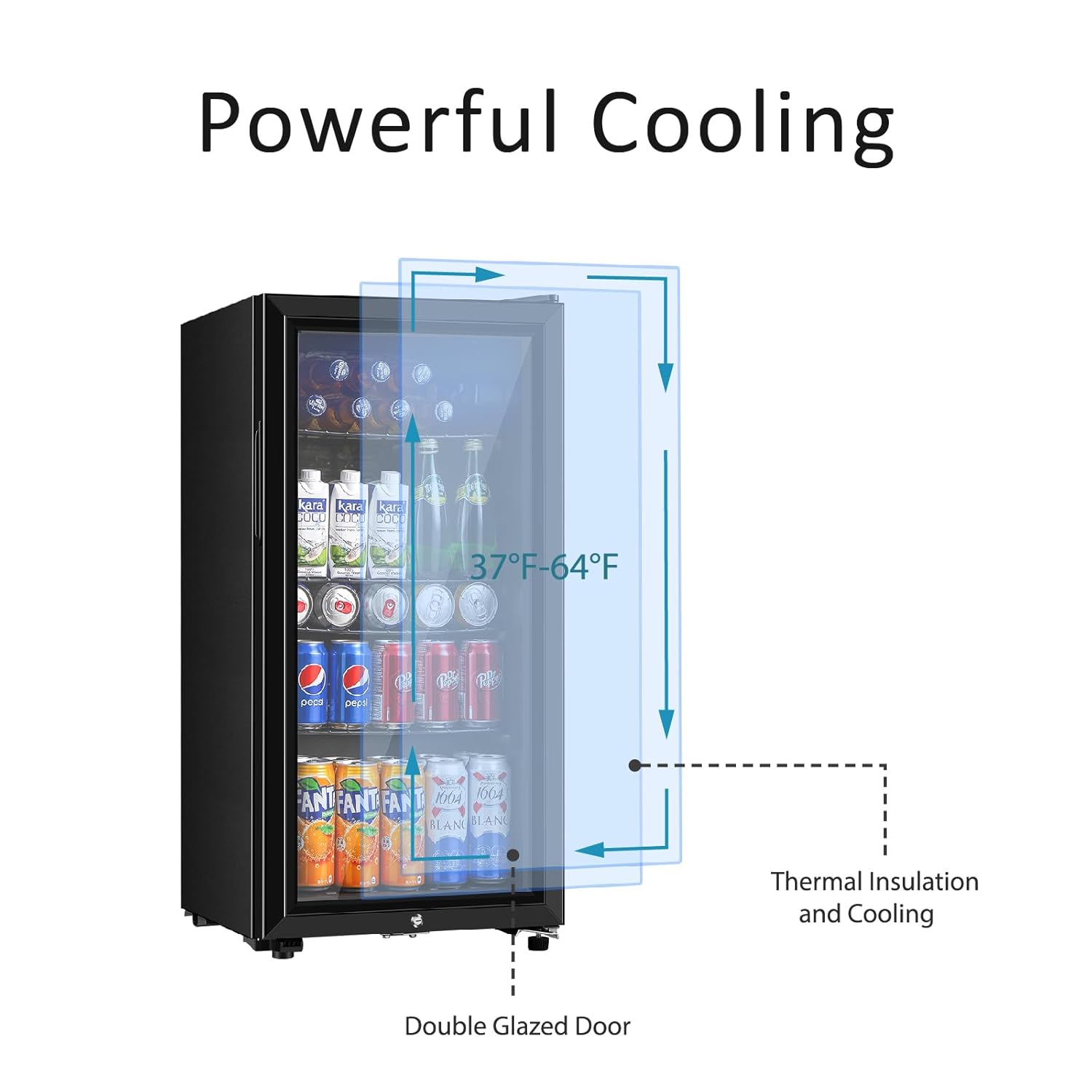 Beverage Refrigerator, 3.2 Cu. - Wine Beer Cooler Fridge recension och pris