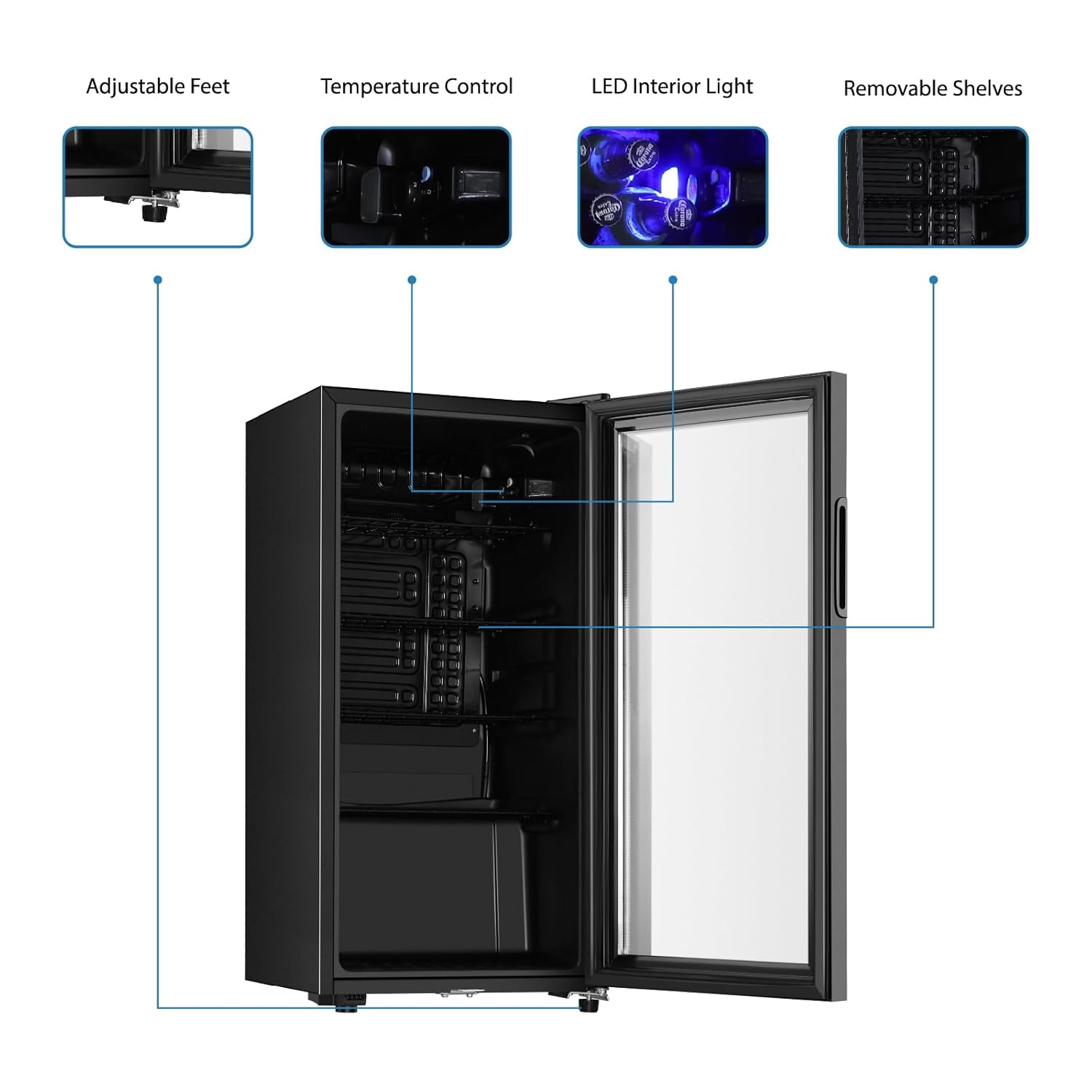 Beverage Refrigerator, 3.2 Cu. - Wine Beer Cooler Fridge recension och pris