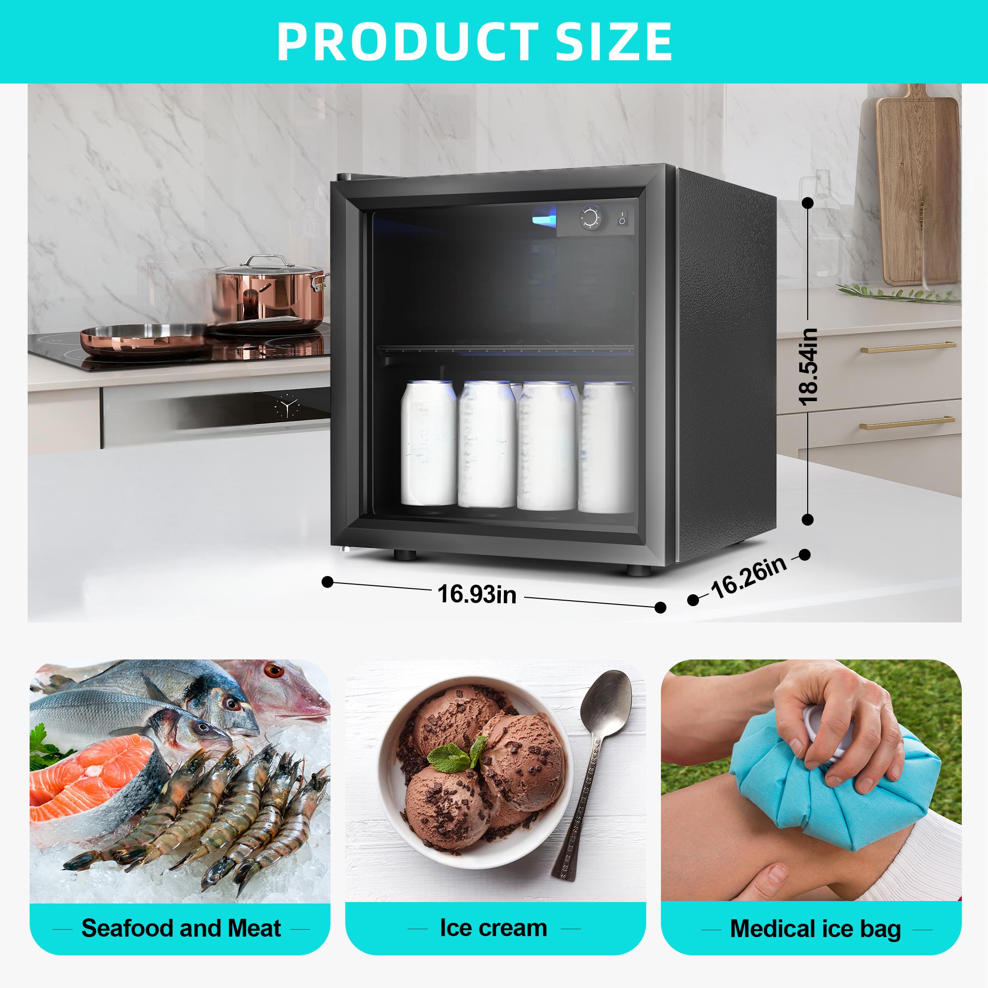 EKOJUCE  Mini Fridge with Glas - Wine Beer Cooler Fridge recension och pris