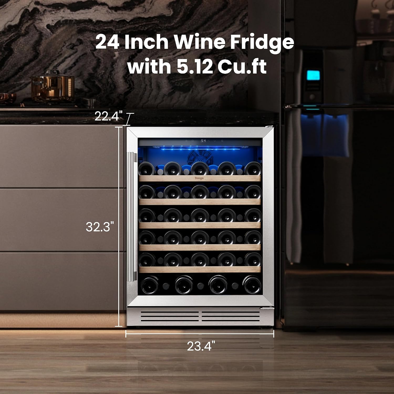 Yeego Wine Fridge Cooler - 24  - Wine Beer Cooler Fridge recension och pris