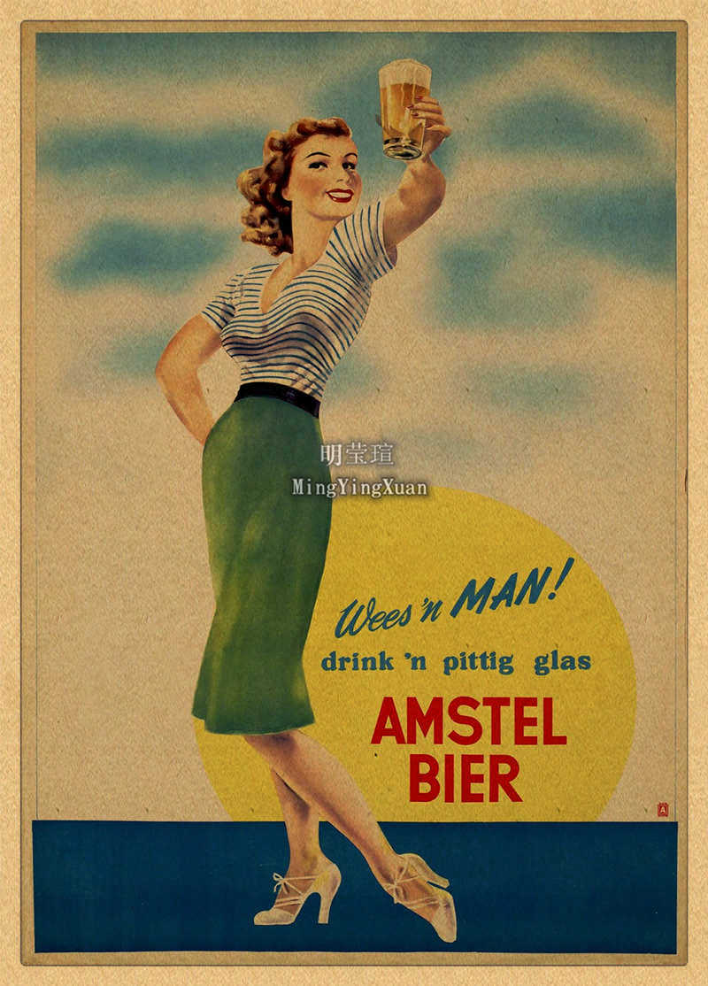 Vintage Beer Wine Drink Chart  - Wine Beer Pub recension och pris