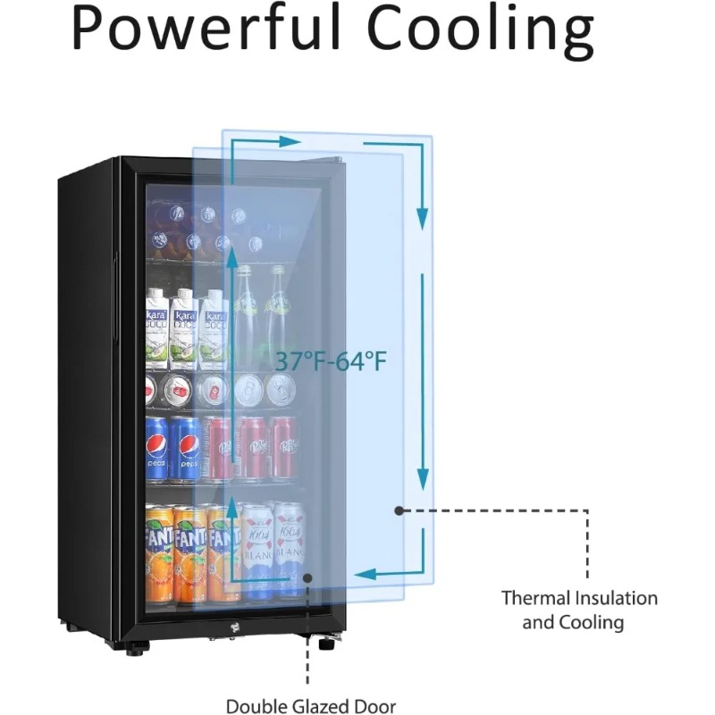 Beverage Refrigerator, 3.2 Cu. - Wine Beer Cooler Fridge recension och pris