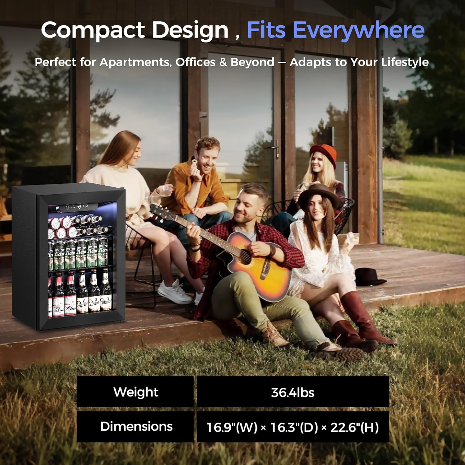 1.7 Cu.Ft Beverage Refrigerato - Wine Beer Cooler Fridge recension och pris