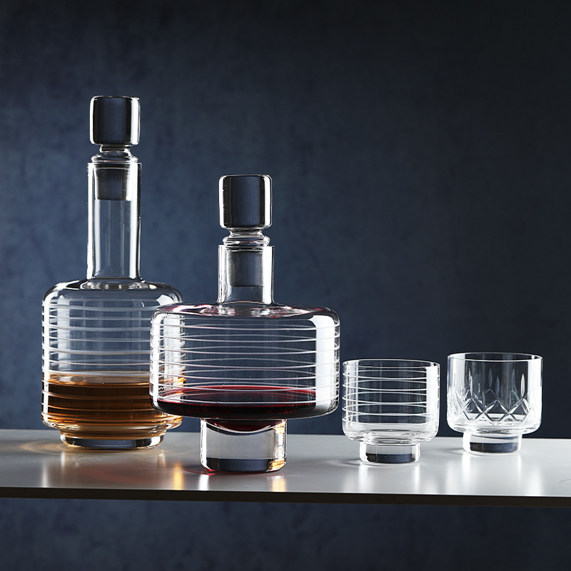 Modern Minimal Textured Crysta - Decanter Aerator Set recension och pris